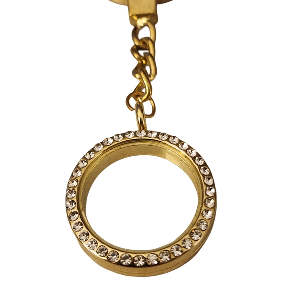 2FOR$30 - Keepsake Keychain In Gold/Rhinestone - Picture 2 of 3